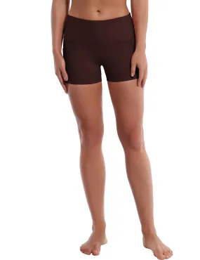 2.5" Side Pockets Yoga Shorts mahoganymaroon