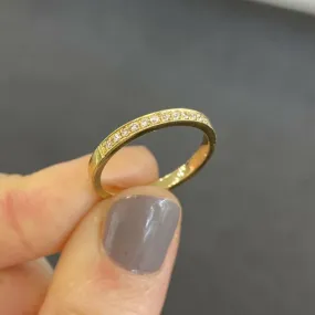 'ANNA' 18ct Yellow Gold Half Eternity Diamond Ring