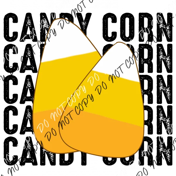 Candy Corn stacked distressed DTF Transfer