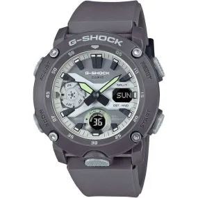 CASIO G-SHOCK HIDDEN GLOW SERIES DAY-DATE RUBBER STRAP ALL GREY MEN WATCH GA-2000HD-8AJF