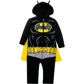 DC Comics Justice League Batman Zip Up Cosplay Costume Coverall and Cape