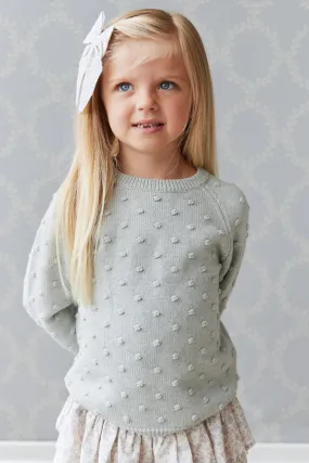 Dotty Knit Jumper - Ocean Spray Marle