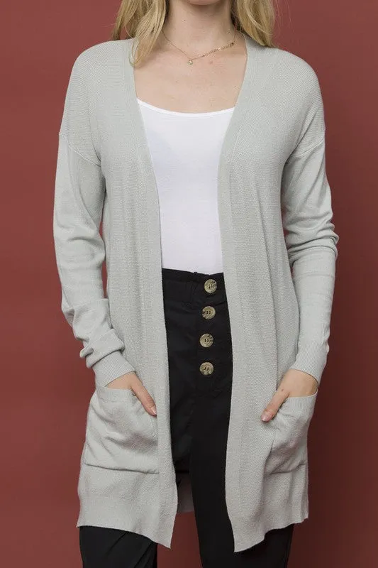 Fallin' for Fall Cardigan in Warm Grey