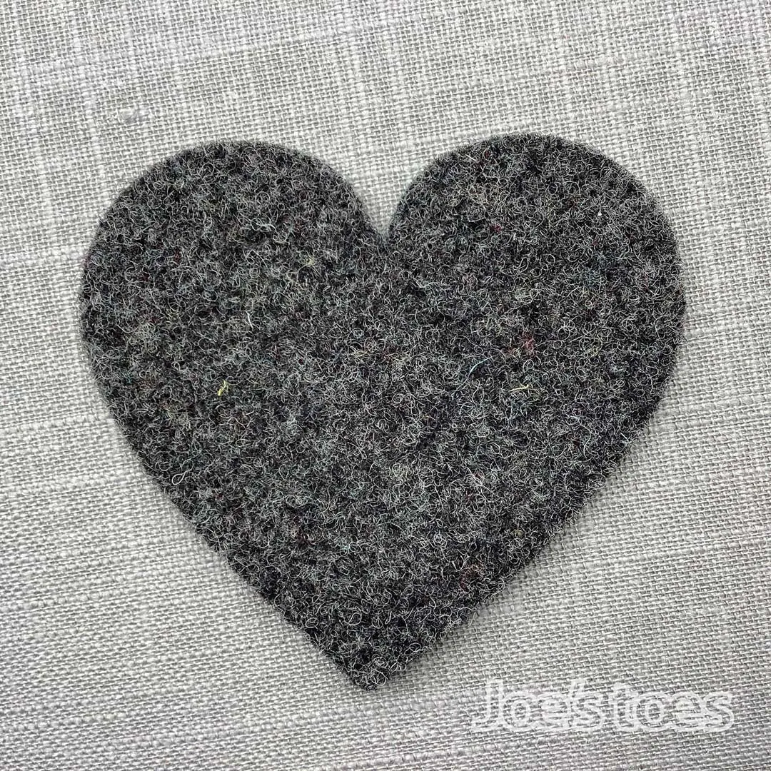 Joe's Toes Big Felt Heart Patches with punched holes