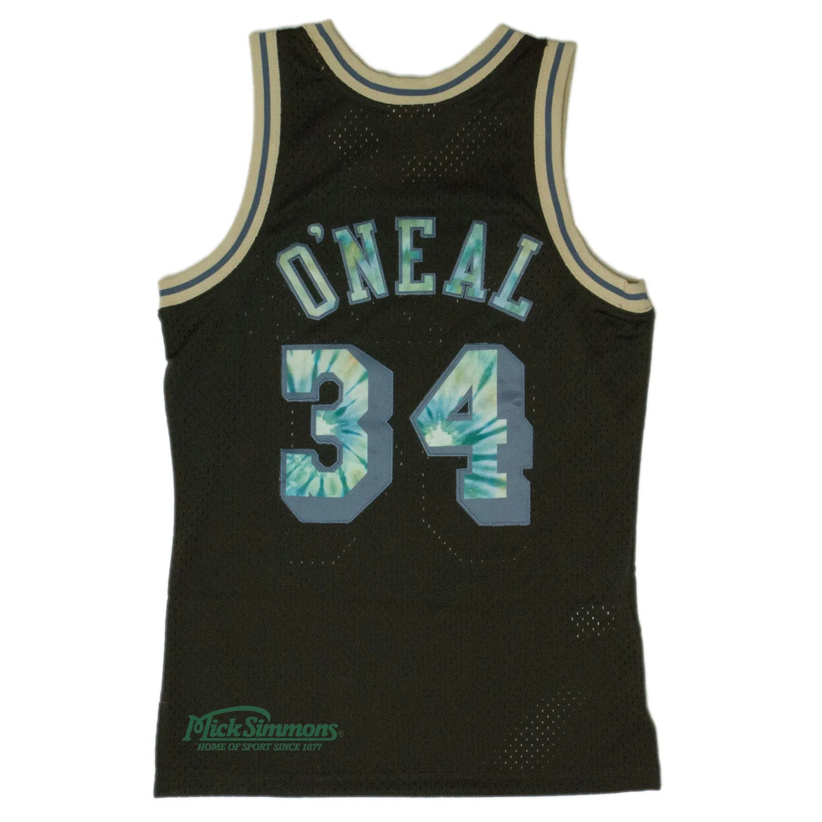 Los Angeles Lakers Shaquille O'Neal 34 1996-97 TYE DYE Logo Hardwood Classics Swingman Jersey by Mitchell & Ness - Black