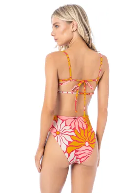 Maaji Dali Flowers Sully High Rise/High Leg Bikini Bottom