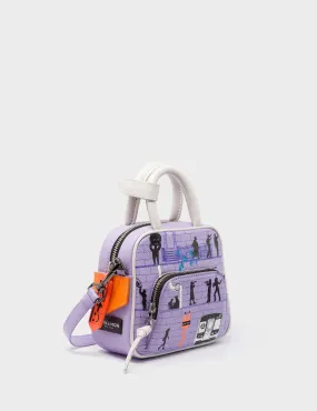 Marino Mini Crossbody Lavender Leather Bag - Subway Stories Design