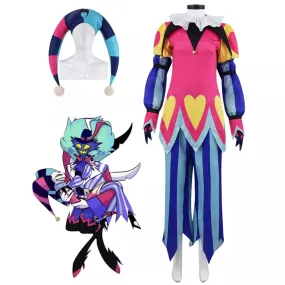 【New Arrival】Xcoser Hazbin Hotel Helluva Boss Fizzarolli Clown Cosplay Costume Outfits Halloween Carnival Suits