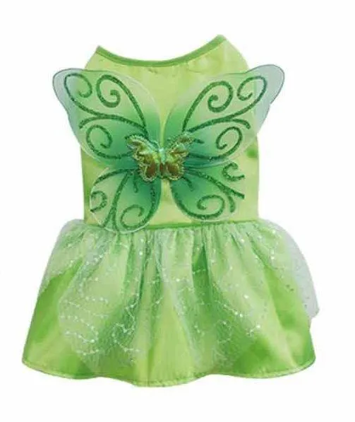 Pawpatu Green Fairy Costume Dress for Pets