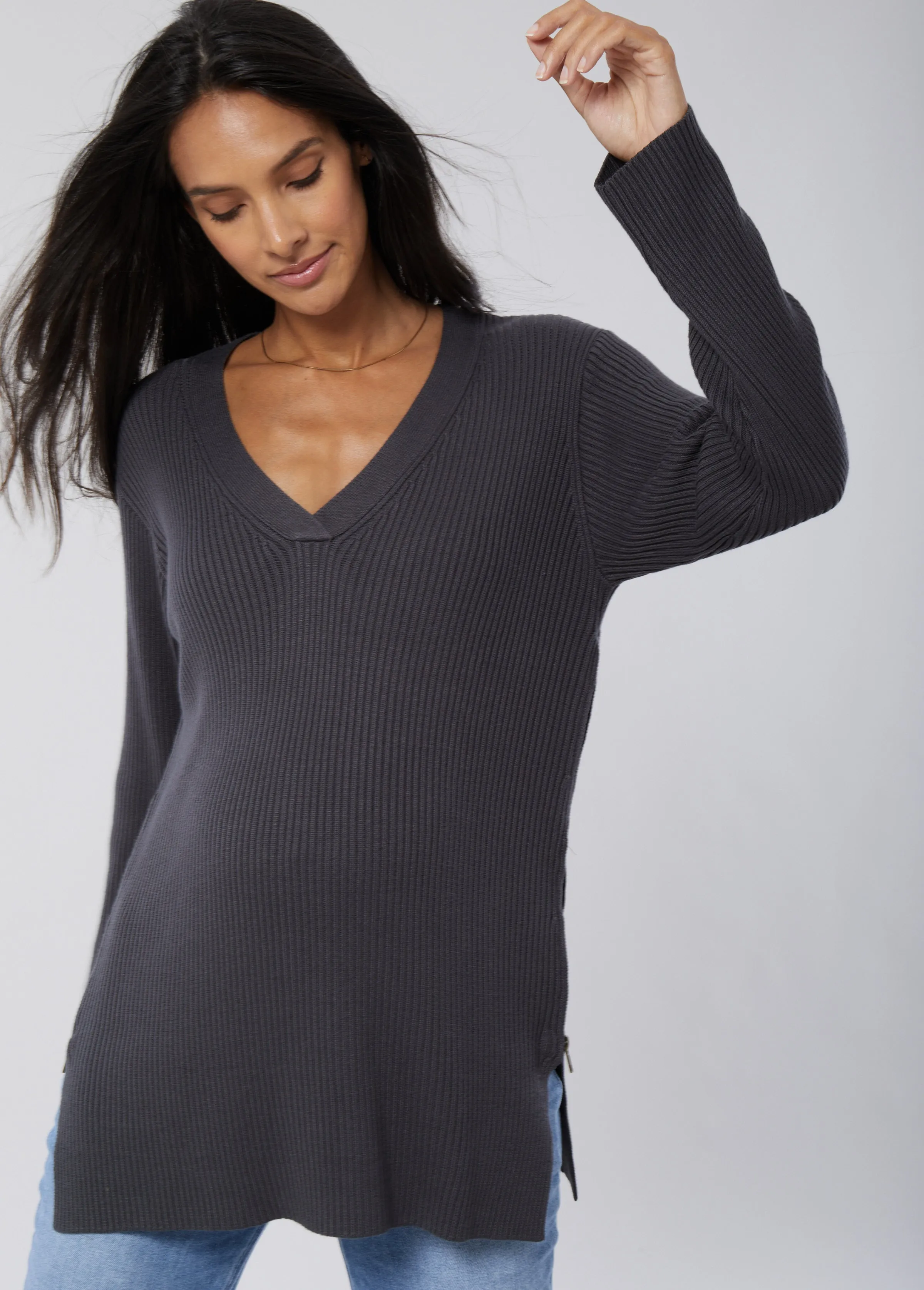 Side Zip Nursing Sweater