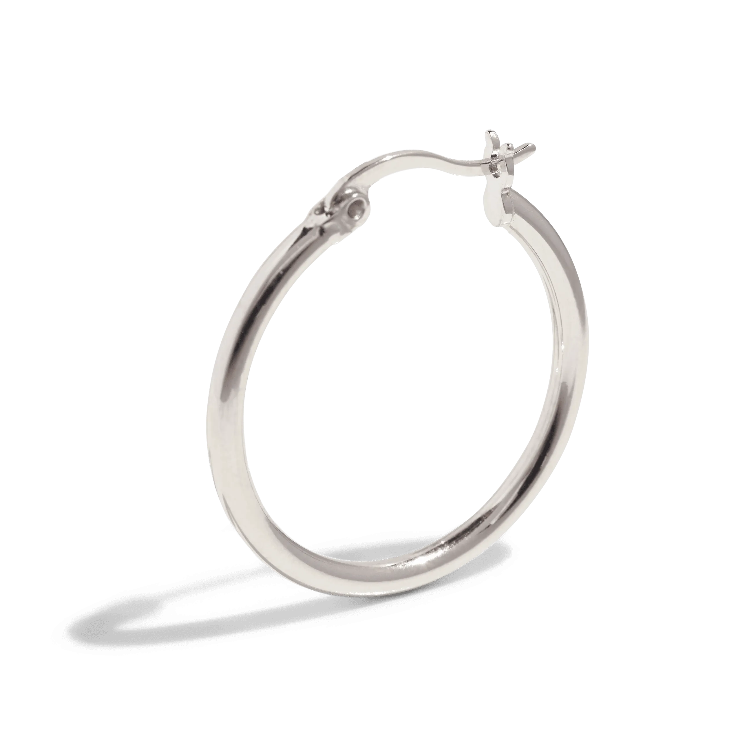 THE BASE HOOP LARGE - sterling silver