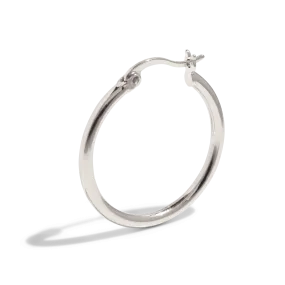 THE BASE HOOP LARGE - sterling silver